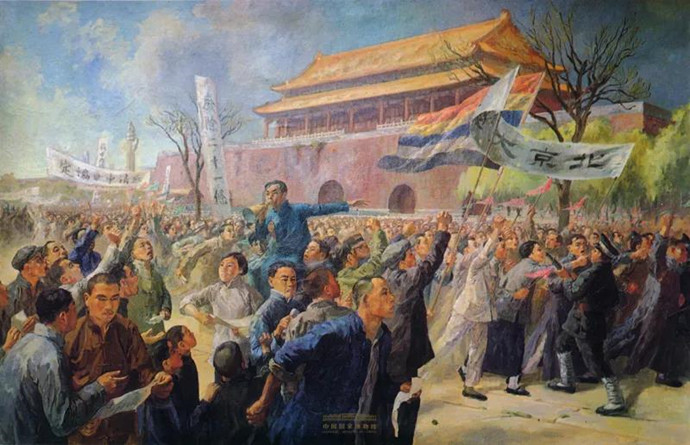 周令釗《五四運(yùn)動》油畫，1951年，中國國家博物館藏.jpg